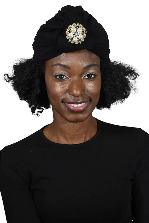 Turban with Gold Pearl Diamond
