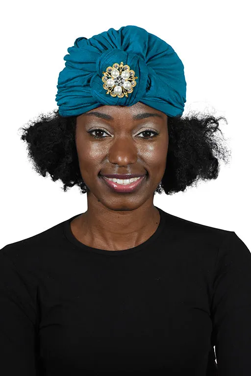 Turban with Gold Pearl Diamond