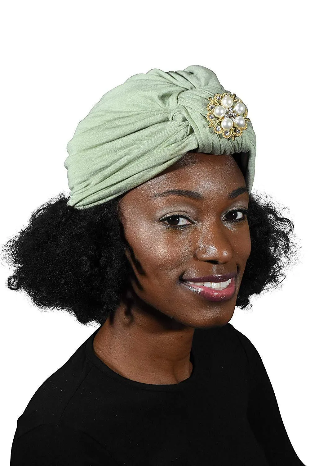 Turban with Gold Pearl Diamond