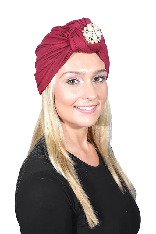 Turban with Gold Pearl Diamond