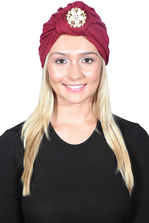 Turban with Gold Pearl Diamond