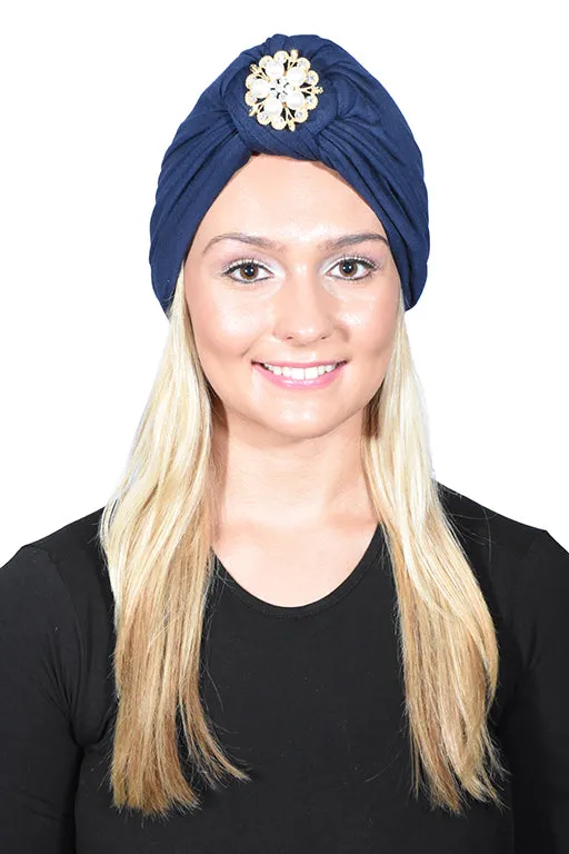 Turban with Gold Pearl Diamond