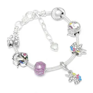 Unicorn Charm Bangle Bracelet