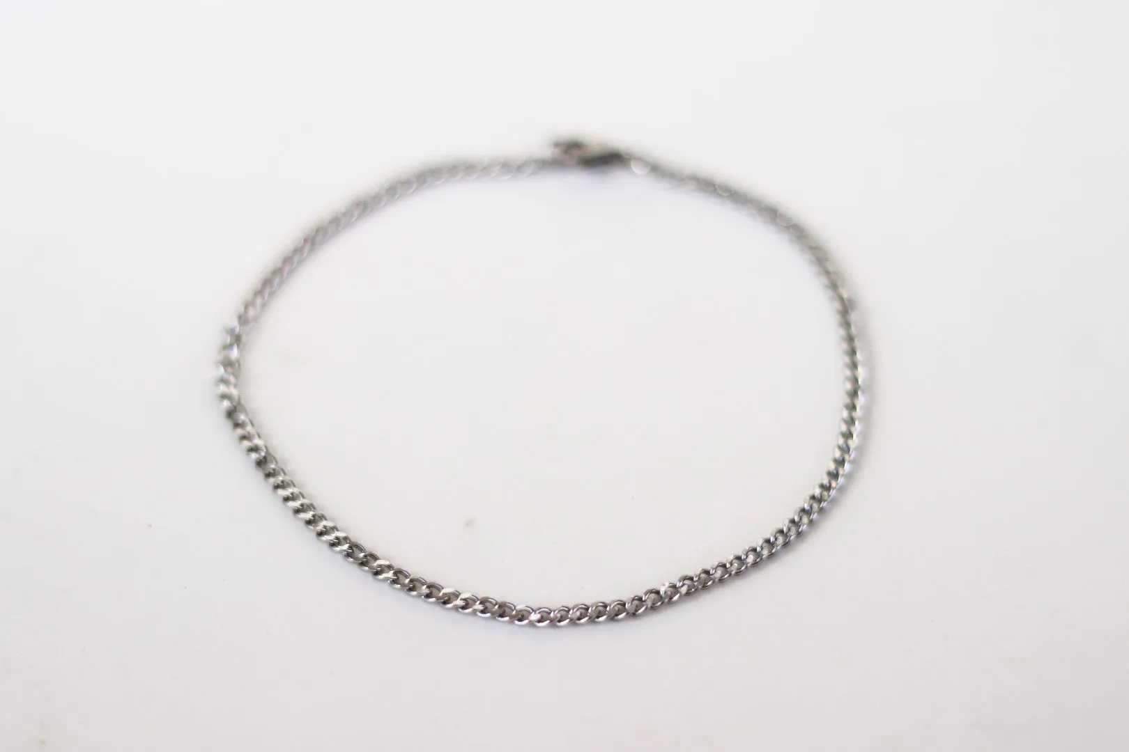 Waterproof chain anklet for men, minimalist mens ankle bracelet