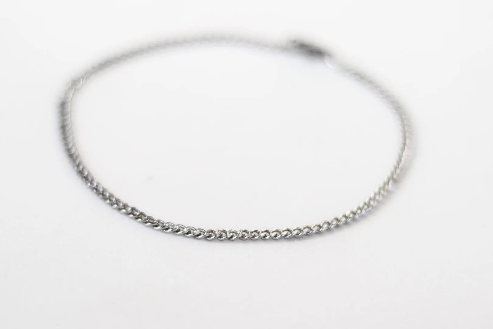 Waterproof chain anklet for men, minimalist mens ankle bracelet