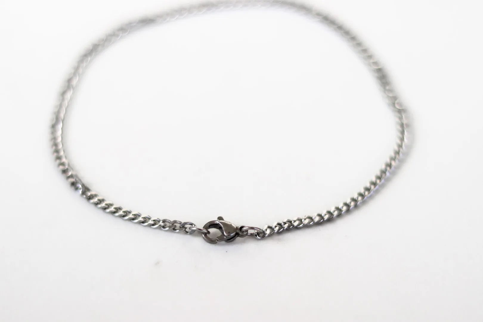 Waterproof chain anklet for men, minimalist mens ankle bracelet