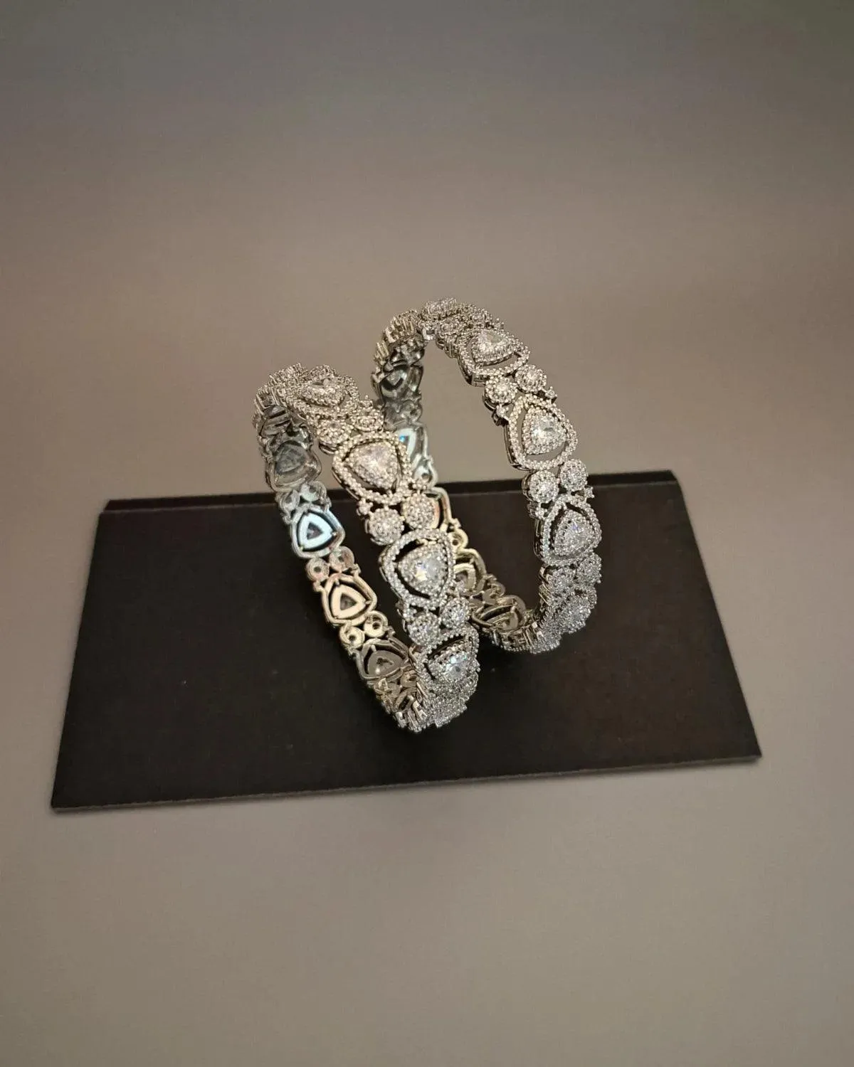 Zevarly Valli Designer Alluring Silver Plated Bangles